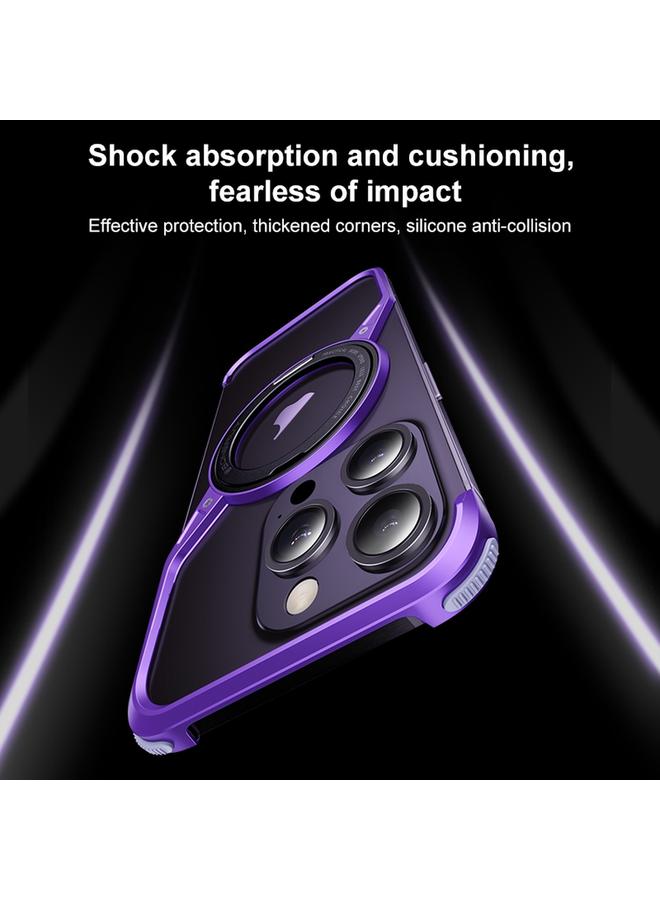 اس-توب جراب هاتف معدني بدون إطار مع حامل دوار من Magsafe لهاتف iPhone 14 Pro Max - Image 2