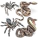 THINKBAY 4PCS Fake Snake Spider Prank Toys Animal Figurines Realistic Plastic Snakes Spiders Prank Stuff Scare Birds Squirrels Away Green Anaconda Boa Constrictor Tarantula Brazilian Whiteknee - Image 2