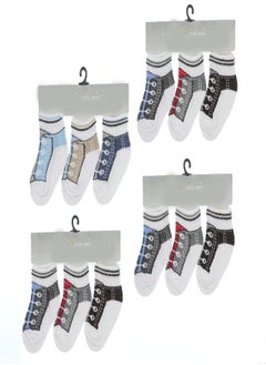 Fatah Bundle Of 12 Soft Cotton Socks For Baby Boys 