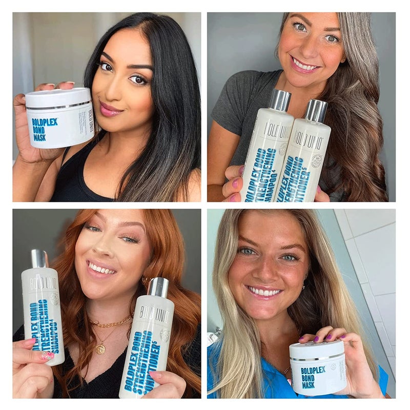 BOLD UNIQ Boldplex 3, 4 & 5 Bond Restore Treatment, Shampoo & Conditioner Trio Gift Set - Hydrating Protein Formula, Strengthens Dry & Damaged Hair, Repairs Breakages & Split Ends. Vegan & Cruelty Free. - Image 3