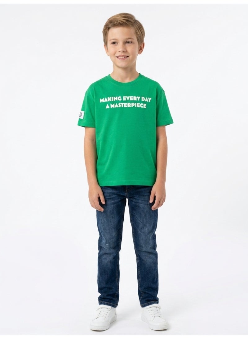 Minions Teen Boys' Green T-Shirt with Graphic Print - Image 3