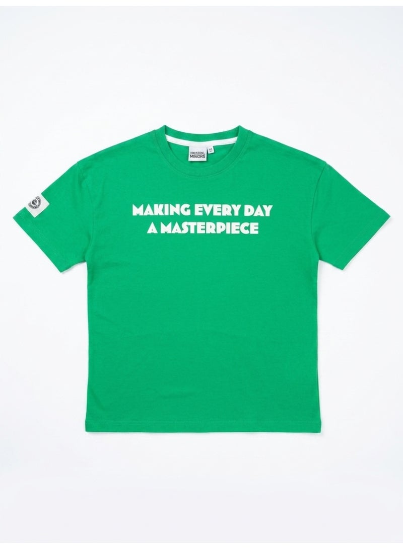 Minions Teen Boys' Green T-Shirt with Graphic Print - Image 1