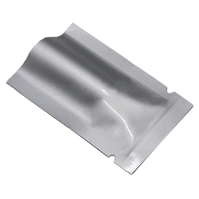 SILVER MYLAR BAGS PURE ALUMINUM FOIL FLAT FOOD STORAGE BAG 39 MIL OPEN TOP HEAT SEALING VACUUM POUCH FOR COFFEE BEANS CANDY WITH TEAR NOTCH 100 236X354 INCH