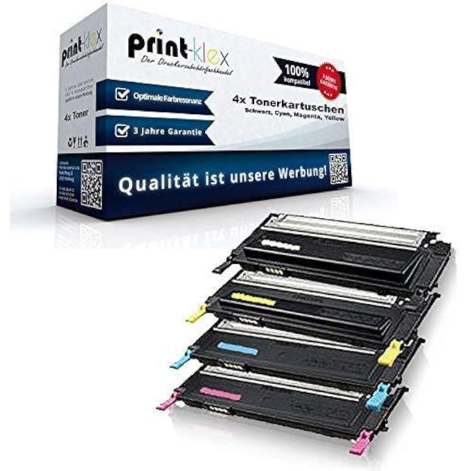 PACK OF 4 TONER CARTRIDGES FOR SAMSUNG CLP-320 CLP-320N CLP-325 CLP-325N CLP-325W CLX-3180 & CLX-3185 EQUIVALENT TO CLTK4072SELS CLTC4072SELS CLTM4072SELS CLTY4072SELS - Image 2