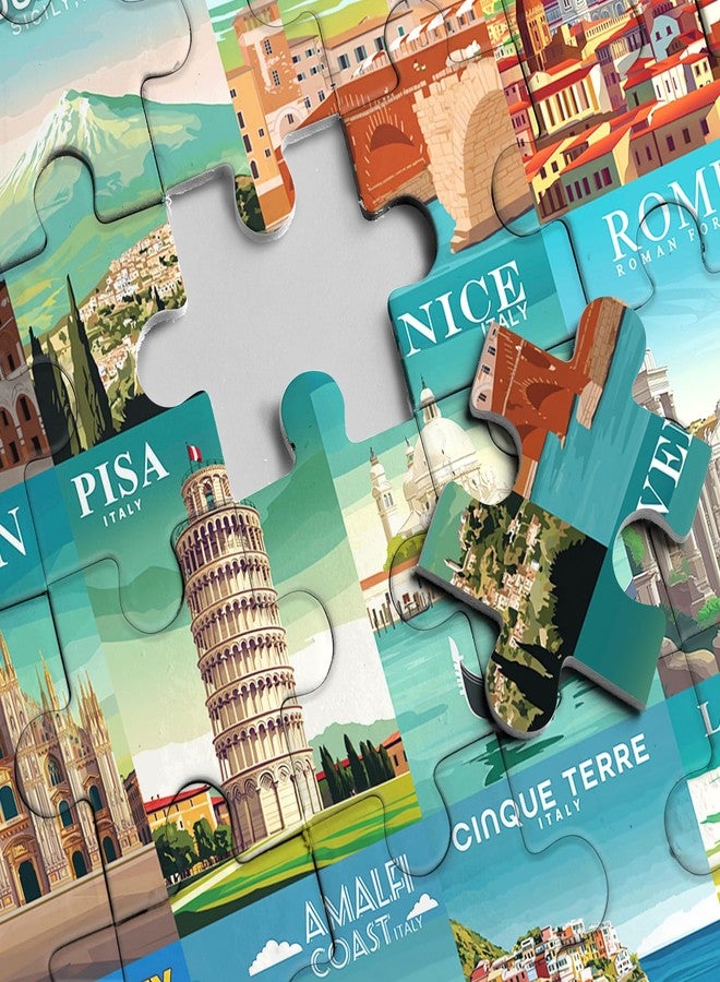 BBOLDIN Italy Landscape Art Puzzle 1000 Piece for Adults Nature, Cinque Terre Rome Travel Jigsaw Puzzles City Florence, Europe Scenic Collage Impossible Challenging Puzzle for Adults - Image 3