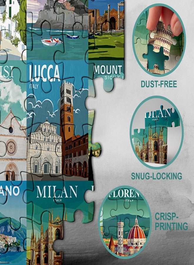 BBOLDIN Italy Landscape Art Puzzle 1000 Piece for Adults Nature, Cinque Terre Rome Travel Jigsaw Puzzles City Florence, Europe Scenic Collage Impossible Challenging Puzzle for Adults - Image 4