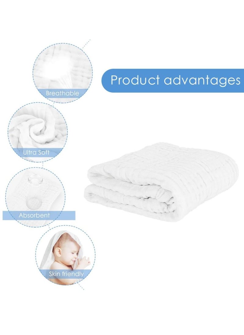 Baby Towel Super Soft Cotton Baby Bath Towel 2 Pack 6 Layers Infant Towel Newborn Towel Blanket Suitable
