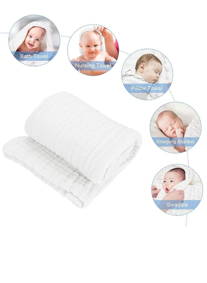 Baby Towel Super Soft Cotton Baby Bath Towel 2 Pack 6 Layers Infant Towel Newborn Towel Blanket Suitable