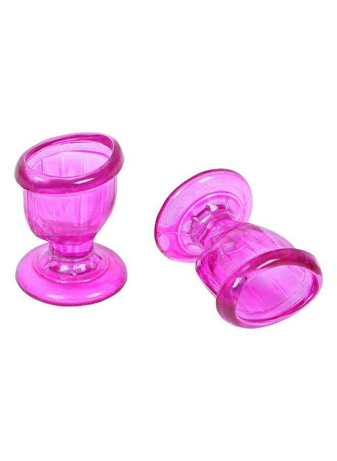 WHOLELIFEOBJECTS WHOLELIFEOBJECTS Glass Eye Wash Cup with Engineering Design to Fit Eyes for Effective Eye Cleansing - Eye Shaped Rim, Snug Fit Set of 2 (Pink)  - Image 3