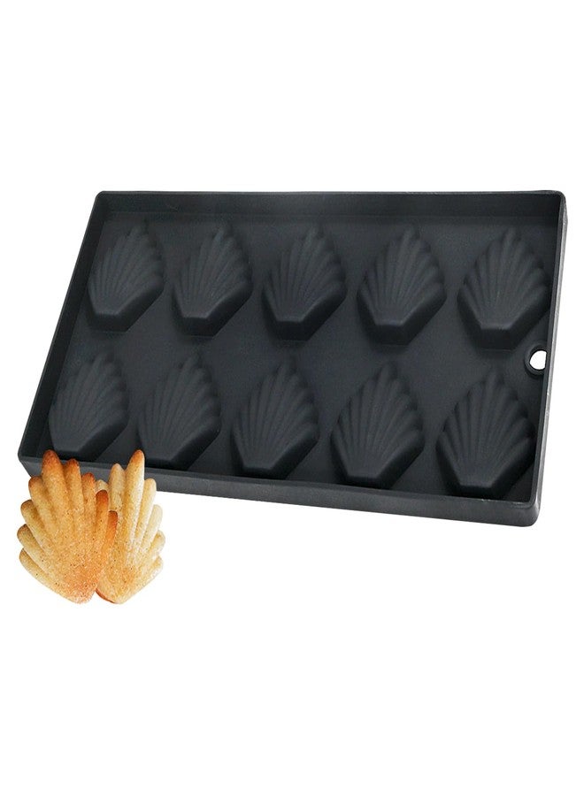 Vrthske 10-Cavity Madeleine Silicone Baking Pan, Shell Shaped Molds for Chocolate, Candy, Gummy, Cookie, Cupcake Topper, Cake Decoration - Image 1