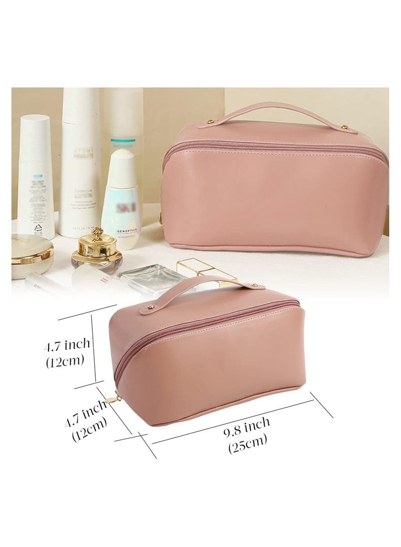 New Large Capacity Travel Cosmetic Multifunction Makeup Organizer pink - Image 5