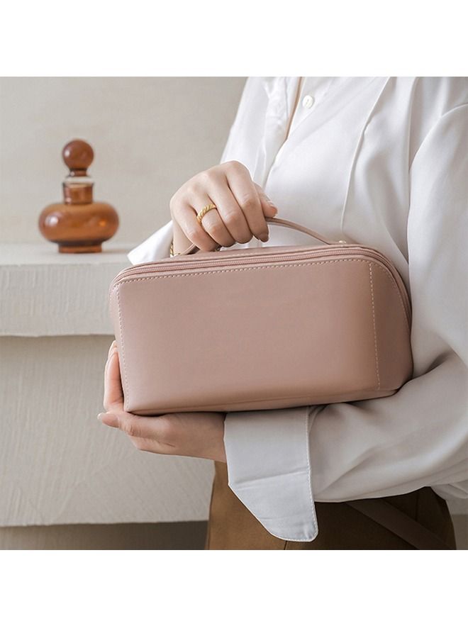 New Large Capacity Travel Cosmetic Multifunction Makeup Organizer pink - Image 2