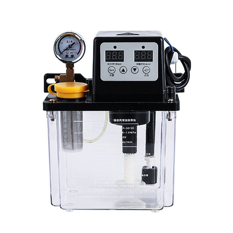 Double Display 2.0L 50ml/min 220 V 28W Automatic Lubricating Oil Pump Oil Injectors Full Copper Motor Electric Oil Pump Timing Oil Level Alarm Function - Image 1