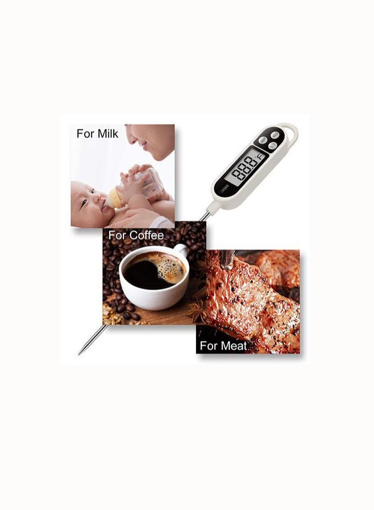 BONAI Meat Food Candy Thermometer Probe Instant Read Thermometer Digital Cooking Kitchen BBQ Grill Thermometer with Long Probe for Liquid Milk Yogurt Frying Baking Roasting Temperature  - Image 4