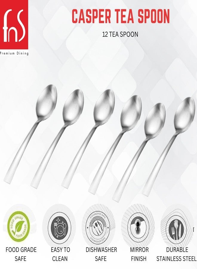 FNS Montavo by FnS Casper Stainless Steel Tea Spoon 12 pc Set for Tea, Coffee and Spices - Image 2