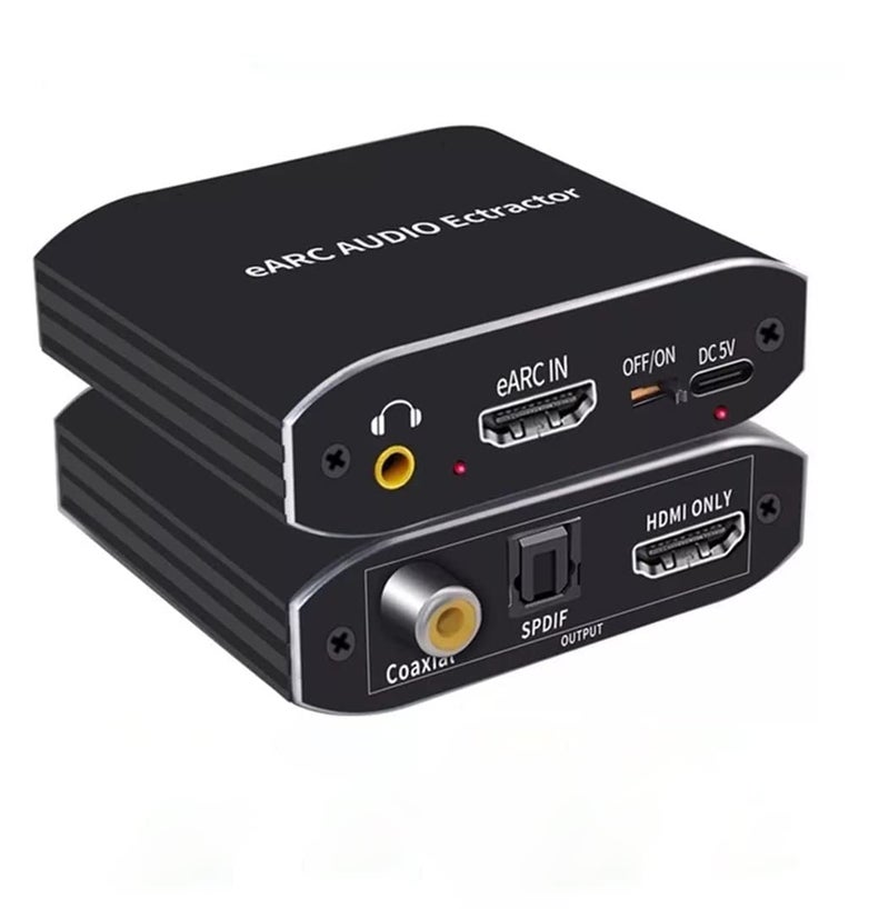 Tobo 8K HDMI 2.1 eARC Audio Extractor 7.1CH HDMI ARC eARC to Coaxial Optical Toslink SPDIF Stereo Analog Audio Return Channel Adapter-TD-905H. - Image 1
