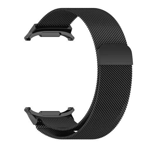 T TECLUSIVE Ultra Luxury Magnetic Metal Chain Strap Band Compatible for Galaxy Watch Ultra | No Gap Adjustable Magnetic Strap for Galaxy Watch Ultra (Black) - Image 1
