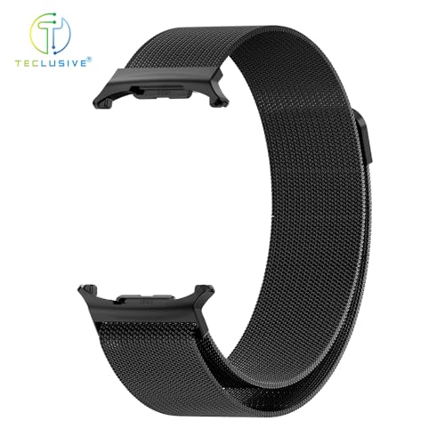 T TECLUSIVE Ultra Luxury Magnetic Metal Chain Strap Band Compatible for Galaxy Watch Ultra | No Gap Adjustable Magnetic Strap for Galaxy Watch Ultra (Black) - Image 5