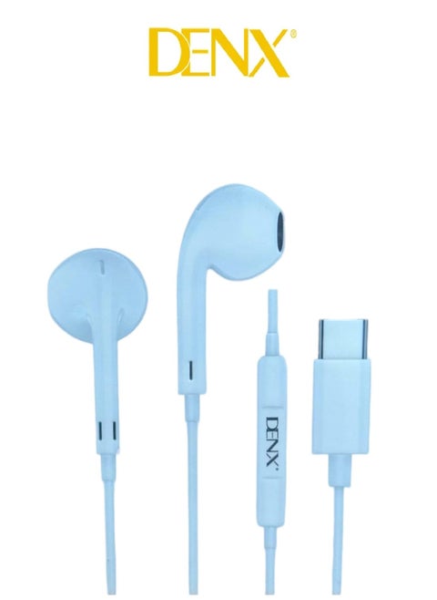 Wired In-Ear Type C Headphone With Mic White DX301-B
