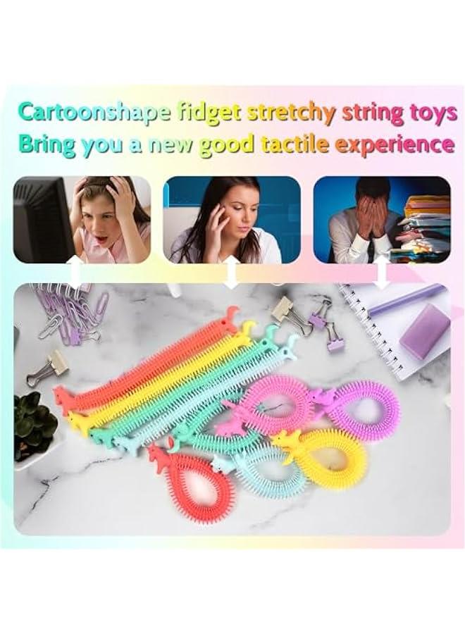 16pcs Unicorn Stretchy Strings Toys, Sensory Stress Toys for Against Anxiety, Quiet Stress Relief Toy for Autism and Special Needs,Improve Mood and Relieve Stress, 3-12 Boys Girls Toddlers Toy. - Image 5