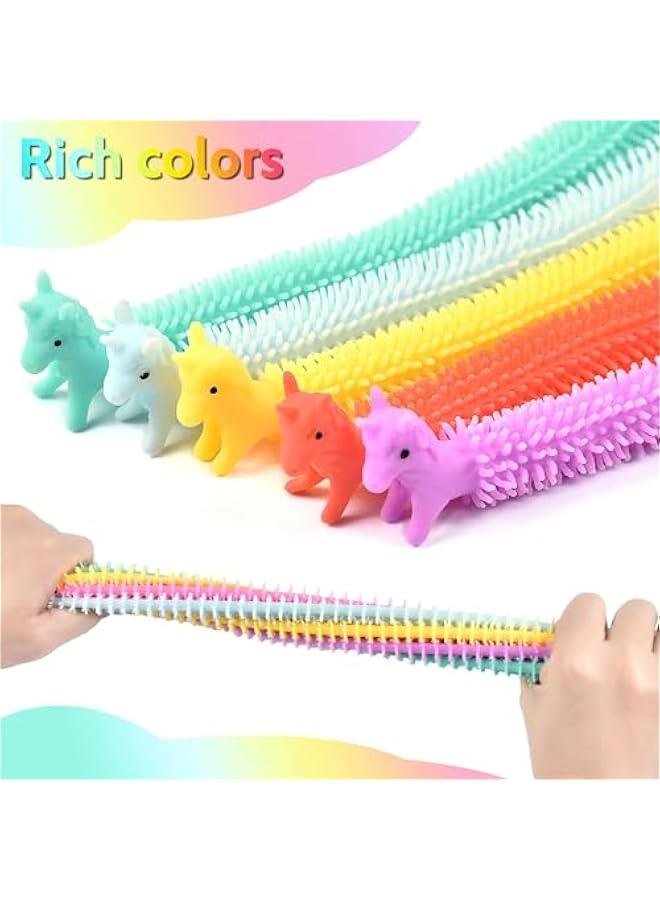 16pcs Unicorn Stretchy Strings Toys, Sensory Stress Toys for Against Anxiety, Quiet Stress Relief Toy for Autism and Special Needs,Improve Mood and Relieve Stress, 3-12 Boys Girls Toddlers Toy. - Image 2