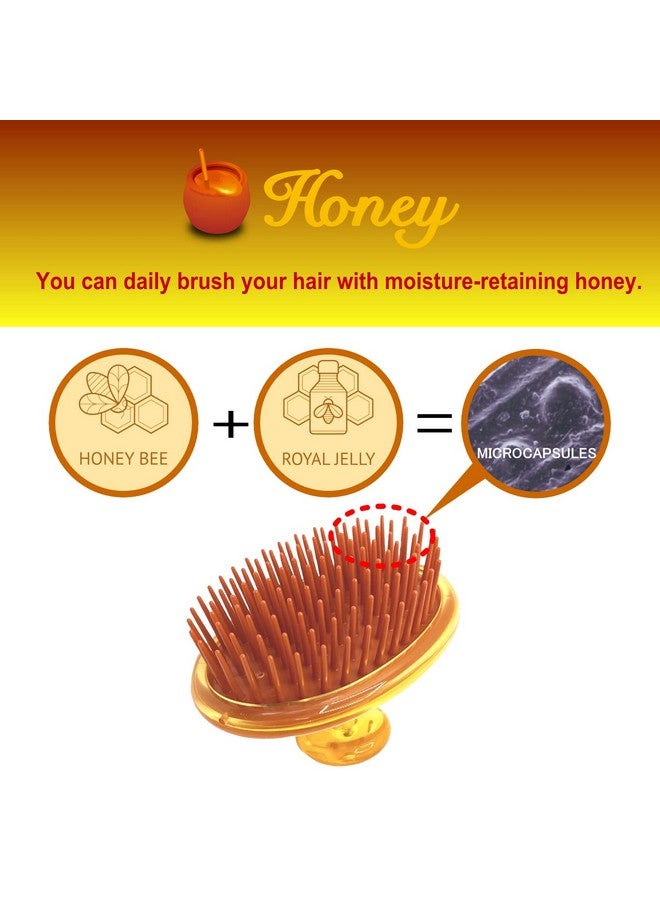 VESS Honey Shampoo Brush H600With Comb Honey And Royal Jelly Blendedfor Daily Scalp Care Women And Menmade In Japan - Image 5