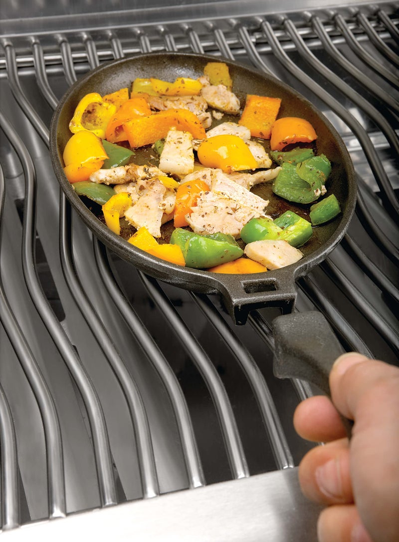Napoleon Cast Iron Skillet - Pre-Seasoned, Use On Side Burner or Grill Grates, Removable Handle - Image 4