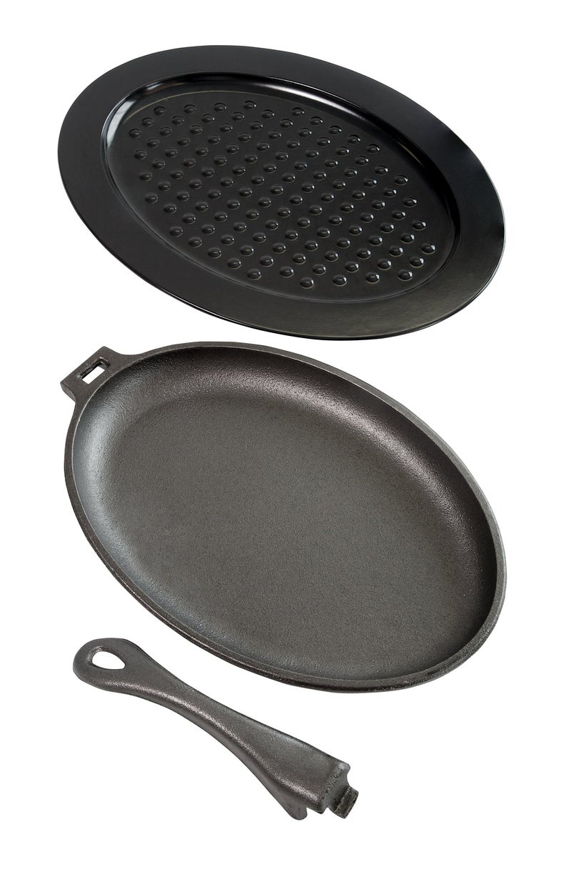 Napoleon Cast Iron Skillet - Pre-Seasoned, Use On Side Burner or Grill Grates, Removable Handle - Image 2