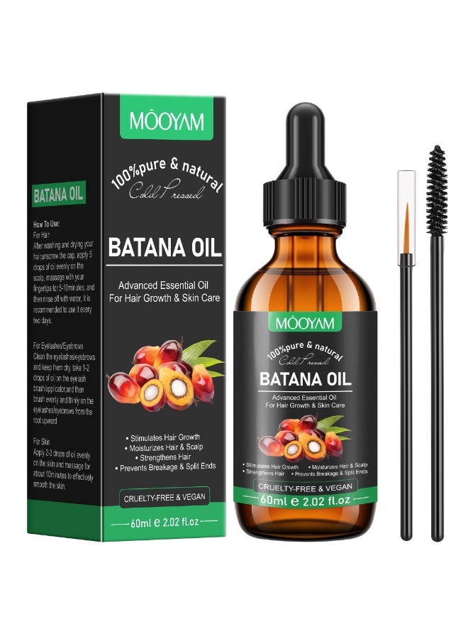 MOOYAM Batana Oil for Hair Growth 60ml,100% Pure Natural Batana Oil, Advanced Essential Oil for Hair Growth & Skin Care for Thin Hair Repair Damaged Hair Nourishes Loss Hair Growth Fit for All Hair Types - Image 2