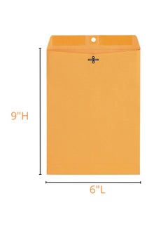 1InTheOffice Brown Envelopes 6X9 Manilla Envelopes With Clasp Gummed Flaps 100/Box  - Image 2