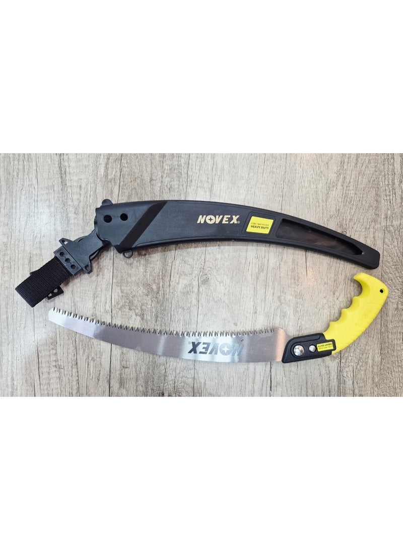 نوفيكس منشار تقليم NOVEX® مقاس 300 ملم للاستخدام الثقيل | شفرة منحنية عالية الأداء | أداة احترافية لتقليم الأسوار والأشجار في الحدائق | NHT-HS-003 - Image 2