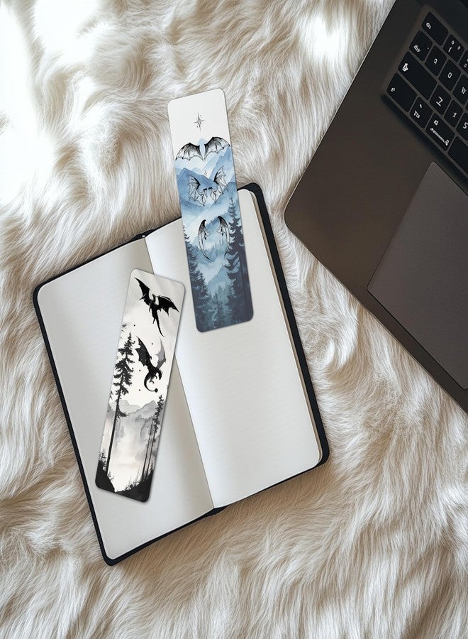 TwoDays Fantasy Merch Bookmarks for Book Lovers, Tarot Witchy Dragons Gothic Horror Book Accessories for Bookish Gifts (Set of 10, 6'' X 2'') - Image 4