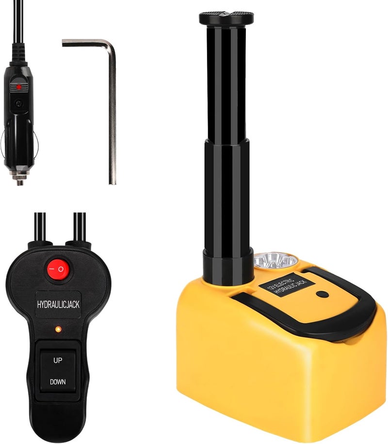 ROGTZ Electric Hydraulic Car Jack Kit 5 Ton 12V Ultra-Portable Auto Car Lift with 17.7 Inch Range for SUV Sedan Truck Repair Floor Jack for Tire Change with LED Lightweight for Easy Storage - Image 1