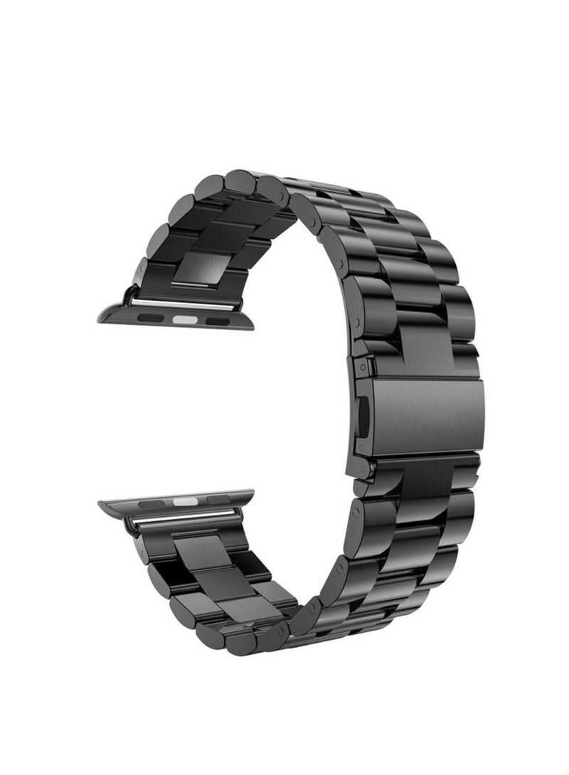 Metal Bands Compatible with Apple Watch Band 45mm, Stainless Steel Magnetic Absorption Strap, Wristband for iWatch Band for Apple Watch Series 7/ - Image 2