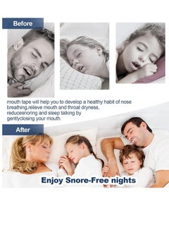 Elaimei 90 Pcs Mouth Tape for Sleeping Sleep Strips Mouth Tape Improve Bad Habits Snoring Sleep Talk Drooling Improved Nighttime Sleeping for Men and Women  - Image 2