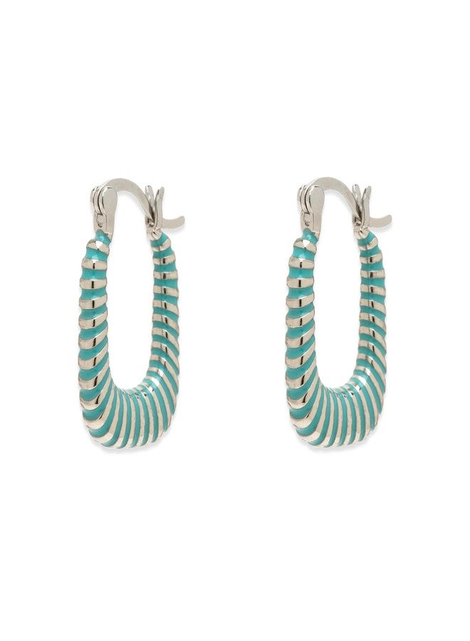Pura Vida Earrings Silver Coastline Chunky Hoop Earrings Silver Jewelry