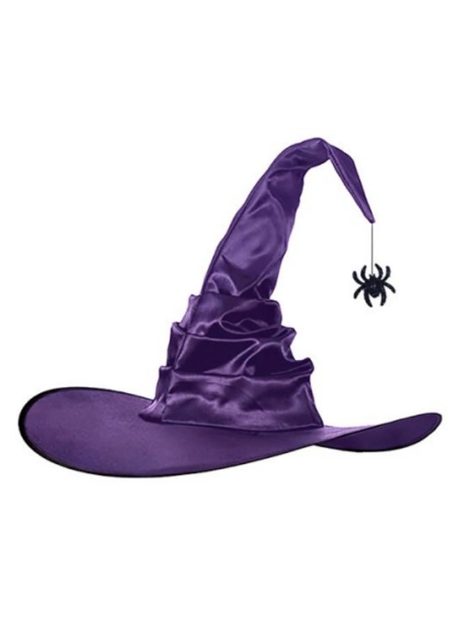 Generic Pleated Witch Hat Black Oxford Cloth Party Cosplay Costume Wizard Women Men Cap Makeup Stage Props  - Image 1