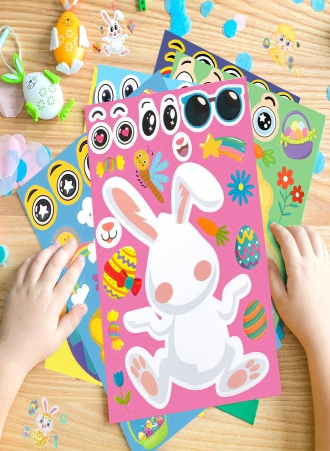 ChicQuench Easter Stickers, 30 Sheets Easter Basket Stuffers for Kids Toddlers, Make A Face Stickers, Easters Crafts Sticker for Kids, Make Your Own Animal Stickers for Easters Gifts Activities Party Favors - Image 4