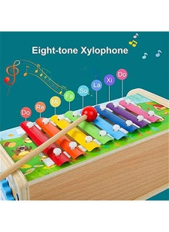 DURKU Montessori Educational Hammering Pounding Toy Set - Wooden Fishing Game Xylophone for 1-4 Year Olds - Sensory Development, Fine Motor Skills - Toddler Activities, Great Gifts  - Image 4