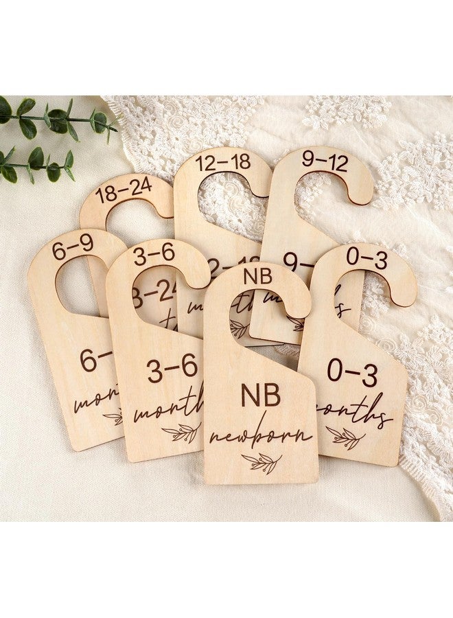 HOUISM Beautiful Baby Closet Dividers for Clothes Organizer - Wooden Double-Sided Gender Neutral Size Dividers from Newborn to 24M for Nursery Decor & Organization Baby Party Gift Set - Image 1