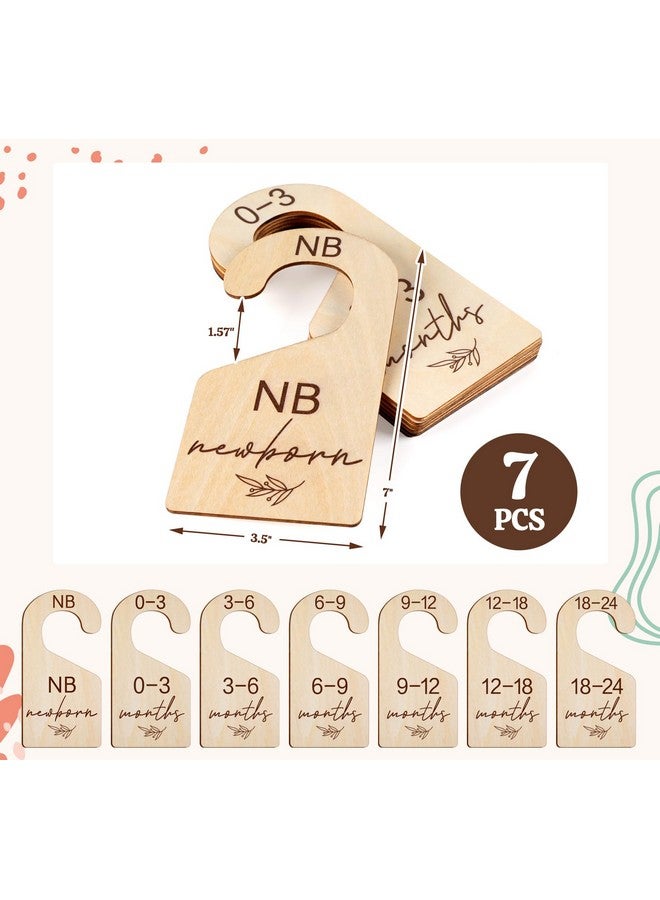 HOUISM Beautiful Baby Closet Dividers for Clothes Organizer - Wooden Double-Sided Gender Neutral Size Dividers from Newborn to 24M for Nursery Decor & Organization Baby Party Gift Set - Image 3