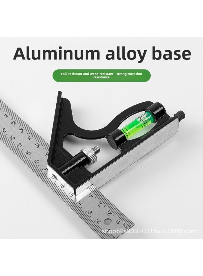 Stainless Steel Angle Ruler 90 Degrees Thick Multi-function Straight Angle Ruler Woodworking Marking Special Measuring Ruler Movable Angle Ruler Wholesale-Model:"Big Base" Combination Square - Image 4