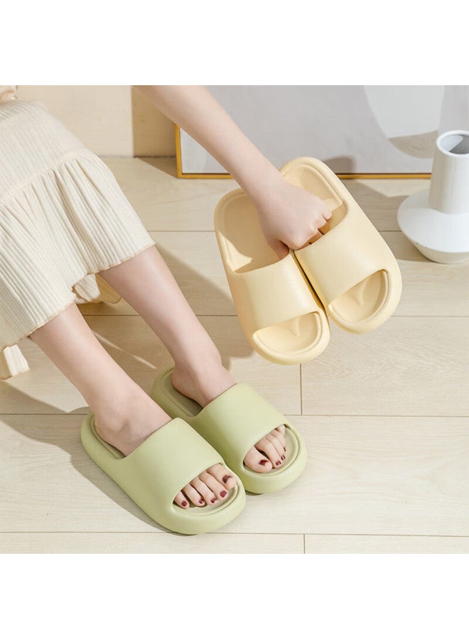 Guoluofei Eva Slipper Men And Women Summer Bathroom Shower Big Size Anti-slip Men's Slippers Yellow 36-37 - Image 1