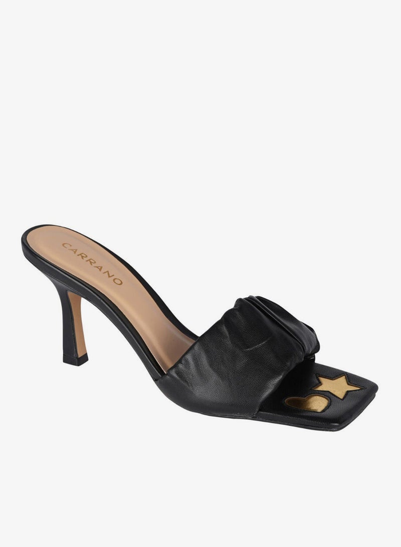 Carrano Ladies Fashionable Imprinted Square Toe Mule 321036 Cab0602 - Image 1