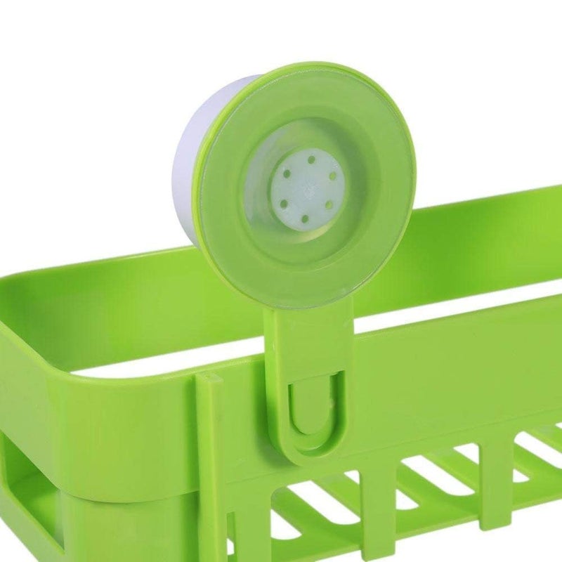 param Fiber Bath and Kitchen Storage Shelf with Suction Cup Mounting for Keeping Toiletries (Multicolour) - Image 2