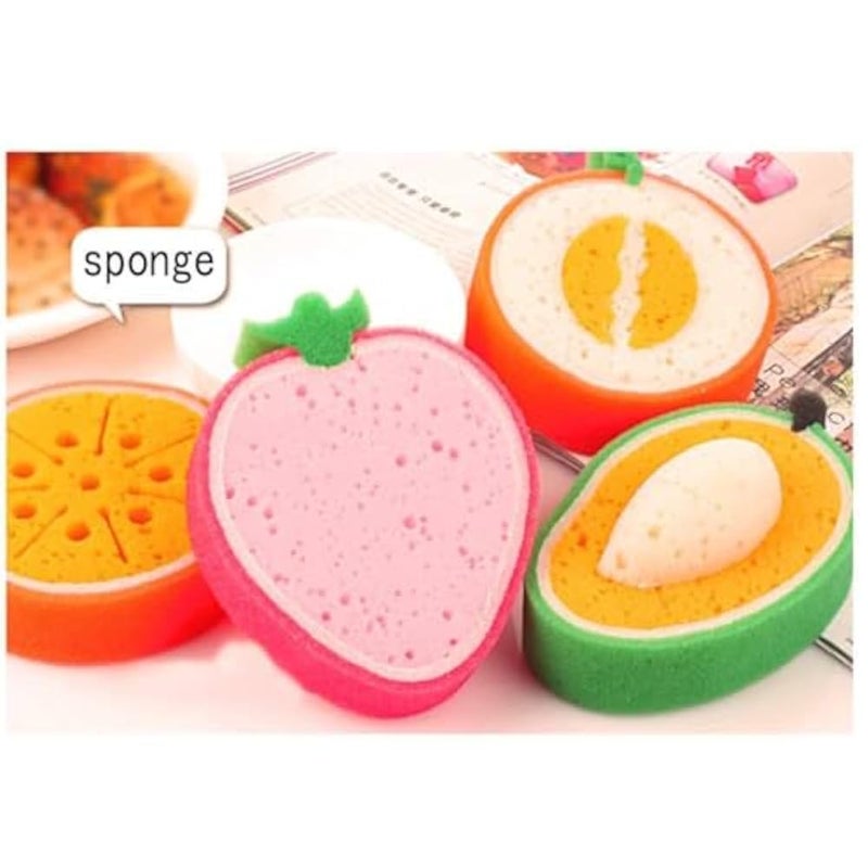 Delicate Fruit Bath Sponges and Baby Bath Tools Set - 100 Pieces Limited Time Bath Bomb Cleaning Sponge and Exfoliating Brushes, - Image 2