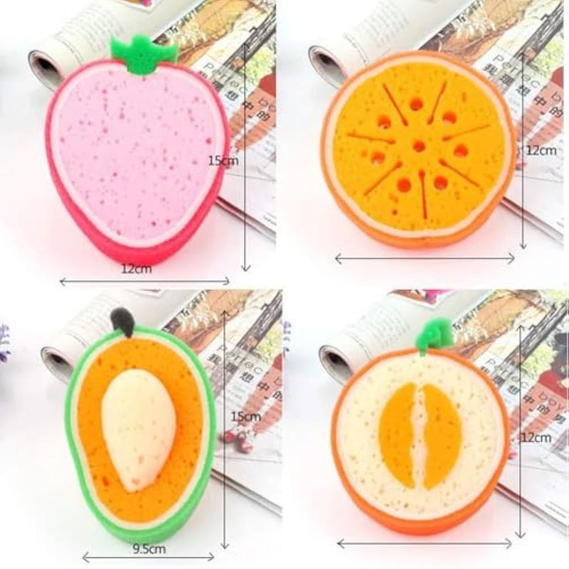 Delicate Fruit Bath Sponges and Baby Bath Tools Set - 100 Pieces Limited Time Bath Bomb Cleaning Sponge and Exfoliating Brushes, - Image 5