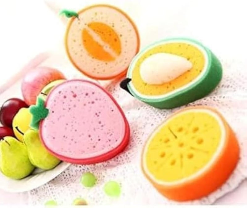 Delicate Fruit Bath Sponges and Baby Bath Tools Set - 100 Pieces Limited Time Bath Bomb Cleaning Sponge and Exfoliating Brushes, - Image 1