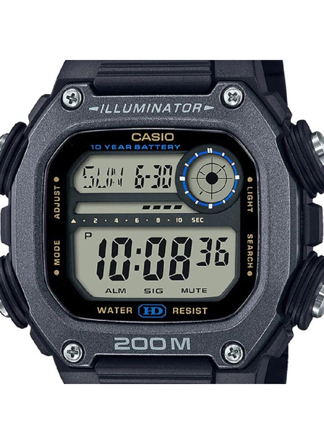CASIO Men Watch Digital Easy Read Wide LCD Clear Dial Resin Band DW-291HX-1AVDF  - Image 3