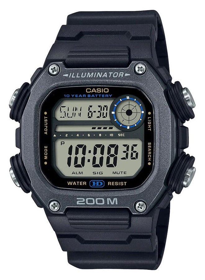CASIO Men Watch Digital Easy Read Wide LCD Clear Dial Resin Band DW-291HX-1AVDF  - Image 1